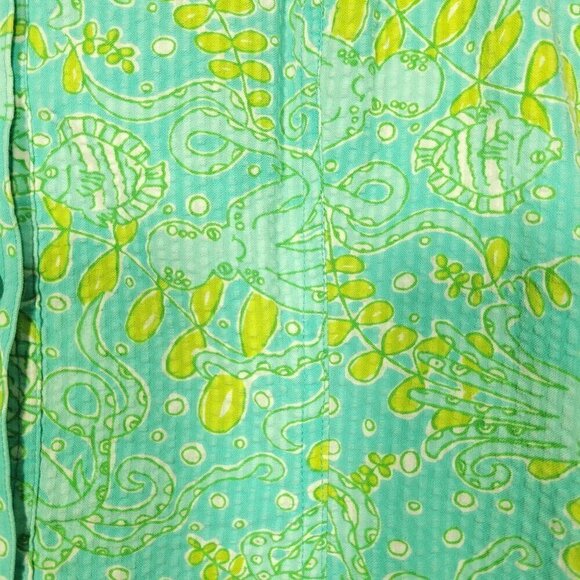 Lilly Pulitzer Vintage Women's Coastal Pattern Vibrant Textured Mini Dress Sz 6 - Picture 3 of 14